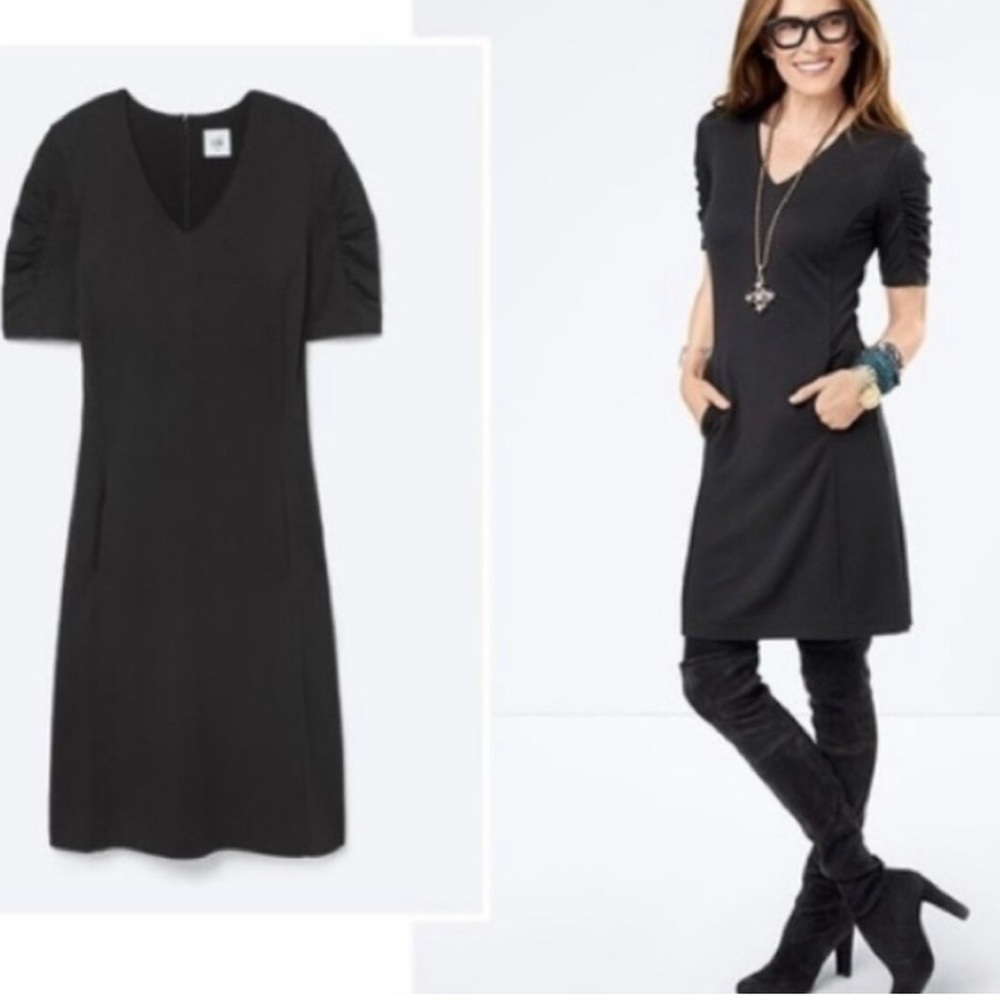 CAbi Black V-Neck Dress